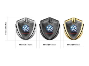 VW Emblema Fender Badge Metal Lucido Universale